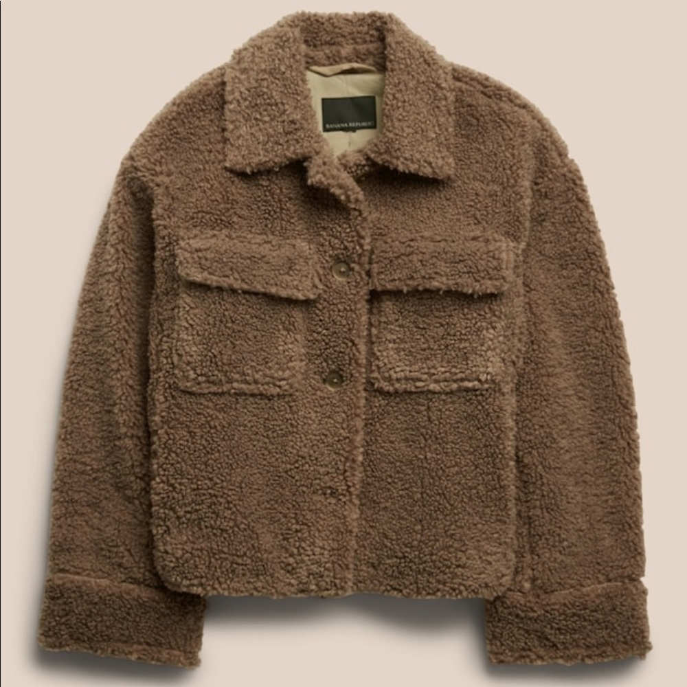 Brand new Cropped Sherpa Trucker jacket